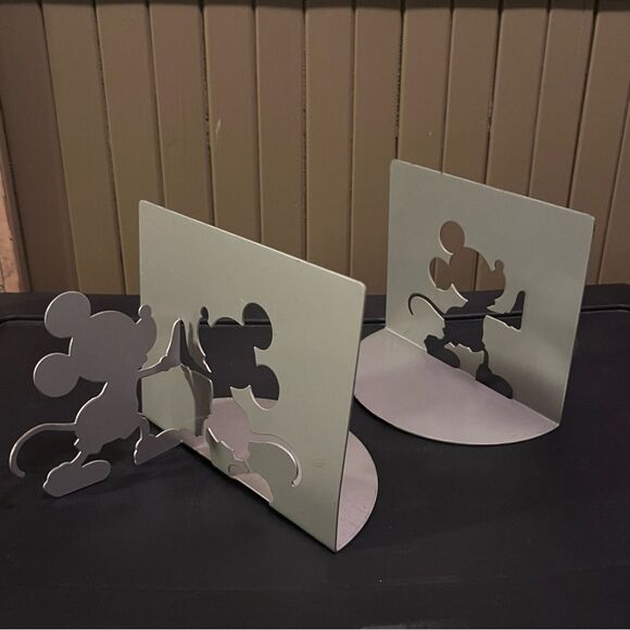Disney Other - Loft Designs Disney Gray Metal Mickey Mouse Bookends Made In USA